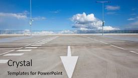  Presentation with parking lot - Slide set enhanced with roof of a parking lot background and a light gray colored foreground