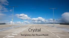  Presentation with parking lot - Cool new PPT theme with roof of a parking lot backdrop and a light gray colored foreground