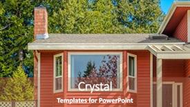  Presentation with house window - Beautiful slide deck featuring roof of the house with nice window backdrop and a red colored foreground