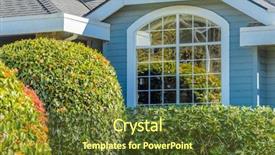  Presentation with house window - Presentation theme consisting of roof of the house with nice window background and a tawny brown colored foreground