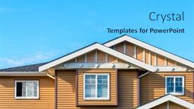  Presentation with house window - Cool new presentation theme with roof-of-the-house backdrop and a light blue colored foreground