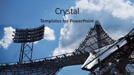  Presentation with stadium - Slide deck with roof of the olympia stadium background and a light blue colored foreground