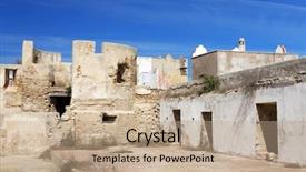  Presentation with house roof and roofing business - Presentation design with roof of the portuguese cistern background and a  colored foreground