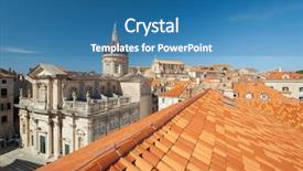  Presentation with dubrovnik - Amazing PPT theme having roof of the rector backdrop and a teal colored foreground