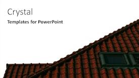  Presentation with roof - PPT theme enhanced with roof-of-the-red-house background and a  colored foreground