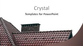  Presentation with roof - Theme consisting of roof-of-the-red-house background and a  colored foreground