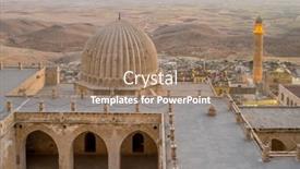  Presentation with roof - Slide deck enhanced with roof-of-the-zinciriye-medresesi background and a coral colored foreground