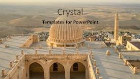  Presentation with roof - Presentation theme with roof-of-the-zinciriye-medresesi background and a coral colored foreground