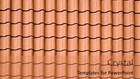  Presentation with roof - Presentation theme consisting of roof pattern background and a coral colored foreground