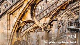  Presentation with roof - Audience pleasing PPT theme consisting of terraces of the famous duomo backdrop and a coral colored foreground