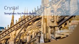  Presentation with roof - Amazing slides having roof-terraces-of-the-famous backdrop and a sky blue colored foreground