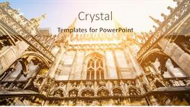  Presentation with roof - Beautiful PPT theme featuring roof-terraces-of-the-famous backdrop and a cream colored foreground