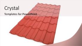  Presentation with tile - Presentation theme with roof tile isolated background and a lemonade colored foreground