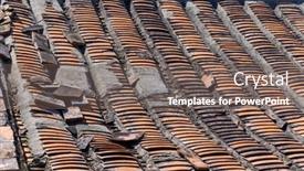  Presentation with tile - Slide set featuring roof-tile-of-the-old background and a gray colored foreground