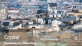  Presentation with paris france war - Slide deck featuring roof top - paris rooftops aerial view france background and a  colored foreground