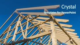  Presentation with roof - PPT layouts consisting of roof truss of a new background and a ocean colored foreground