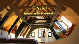  Presentation with dark - Presentation with roof with dark wooden beam background and a tawny brown colored foreground