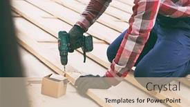  Presentation with roof - Cool new theme with roofer-worker-screwing-the-plank backdrop and a lemonade colored foreground