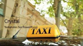  Presentation with taxi - Cool new PPT layouts with roofing cost - yellow taxi roof sign backdrop and a yellow colored foreground