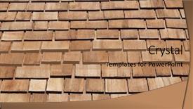  Presentation with cedar - Slide set consisting of roofing shingles - new red cedar shake roof background and a coral colored foreground