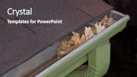  Presentation with blocked - PPT layouts having roofing shingles - roof corner with gutter blocked background and a dark gray colored foreground