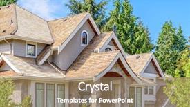  Presentation with roofing shingles - PPT layouts featuring roofing shingles - roof of the house background and a coral colored foreground