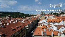  Presentation with prague - Presentation having roofline-in-prague-czech-republic background and a teal colored foreground