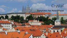  Presentation with prague - Beautiful presentation theme featuring roofline-in-prague-czech-republic backdrop and a light blue colored foreground