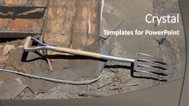  Presentation with construction site construction - Audience pleasing presentation theme consisting of roofs are an important part backdrop and a gray colored foreground