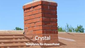  Presentation with construction materials - Slides consisting of roofs are an important part background and a coral colored foreground