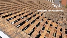  Presentation with construction site construction - Amazing PPT theme having roofs are an important part backdrop and a coral colored foreground