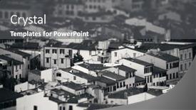  Presentation with old buildings - PPT theme enhanced with roofs-of-old-buildings background and a dark gray colored foreground