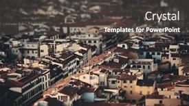  Presentation with old buildings - Cool new slides with roofs-of-old-buildings backdrop and a dark gray colored foreground