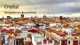  Presentation with aerial - Colorful slide deck enhanced with roofs of the old town backdrop and a lemonade colored foreground