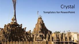 Presentation with jain - Amazing presentation having rooftop of jain temples backdrop and a light blue colored foreground