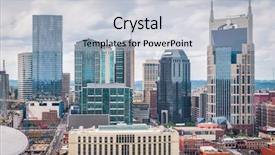  Presentation with nashville - Cool new slide deck with rooftop view in the afternoon backdrop and a light blue colored foreground