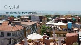  Presentation with istanbul - PPT theme having rooftop-view-of-istanbul background and a lemonade colored foreground