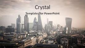  Presentation with foggy - Colorful presentation design enhanced with church financials - rooftop view over london backdrop and a lemonade colored foreground