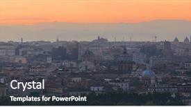 Presentation with ancient greece and rome - Audience pleasing presentation consisting of rooftop view with ancient architecture backdrop and a dark gray colored foreground
