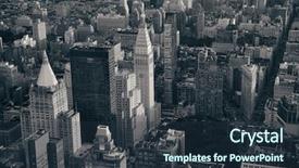  Presentation with new york city - Cool new PPT theme with rooftop view with downtown manhattan backdrop and a tawny brown colored foreground