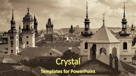  Presentation with historical buildings - PPT layouts enhanced with rooftop view with historical buildings background and a  colored foreground