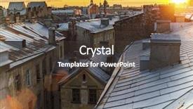  Presentation with amazing - Slide deck with rooftops historic center st petersburg background and a dark gray colored foreground