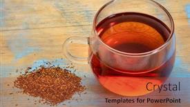  Presentation with hot tea - Beautiful slides featuring rooibos-red-tea-a-glass backdrop and a red colored foreground
