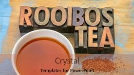  Presentation with hot tea - Slide deck featuring rooibos-red-tea-a-white background and a red colored foreground