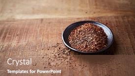  Presentation with ceramic - Presentation consisting of rooibos-tea-on-a-ceramic background and a coral colored foreground