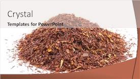  Presentation with cinnamon - Colorful PPT layouts enhanced with rooibos with marigold petals sweet dates and cinnamon isolated on white backdrop and a lemonade colored foreground