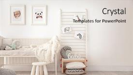  Presentation with baby animals - PPT layouts with room - baby bedroom decorated with pictures background and a sky blue colored foreground