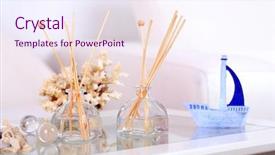  Presentation with air - Amazing presentation design having room air refreshers and decorations backdrop and a  colored foreground