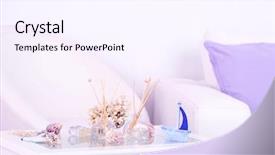  Presentation with air - Audience pleasing PPT layouts consisting of room air refreshers and decorations backdrop and a sky blue colored foreground