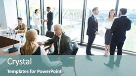  Presentation with group - Slide set enhanced with room and being in different background and a seafoam green colored foreground